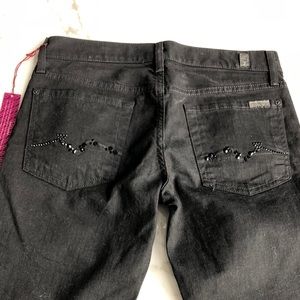7 for All Mankind black skinny jeans